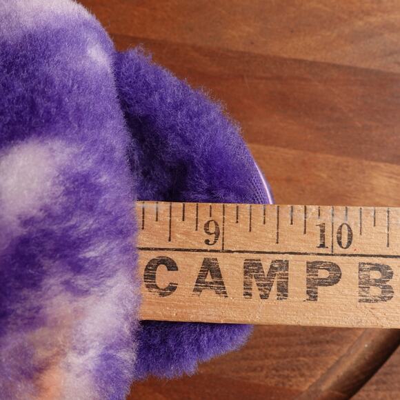 UGG Slippers WMS SZ 6.5-7 Purple Disco Marble Slide Platform Cozy Slingback Shoe - Picture 13 of 13